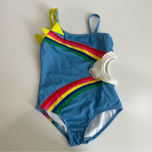 Mini Boden Girls Lettice Cut Out Swimsuit-Forget Me Not Blue Weather 3-4 or 5-6 - Picture 2 of 18