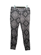 SIGNATURE STUDIO Women Workout Yoga Leggings Size S Mid Rise Geometric