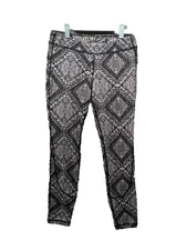 SIGNATURE STUDIO Women Workout Yoga Leggings Size S Mid Rise Geometric 