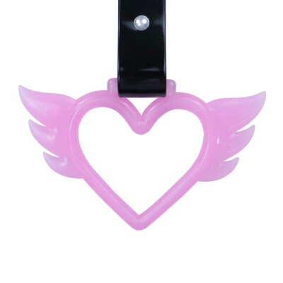 ANGEL WING Heart Glow In Dark Pink TSURIKAWA Ring Subway Train Bus