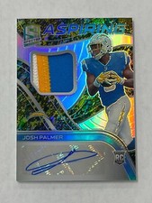 Josh Palmer 2021 Panini Spectra No.APA-JP 5/8 Neon Autograph Relic Rookie Card