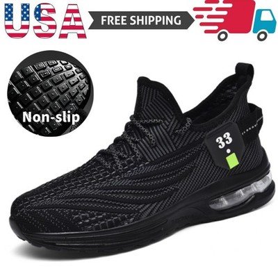 Men's Sneakers Breathable Non-Slip Comfort Walking Shoes Athletic Tennis Gym