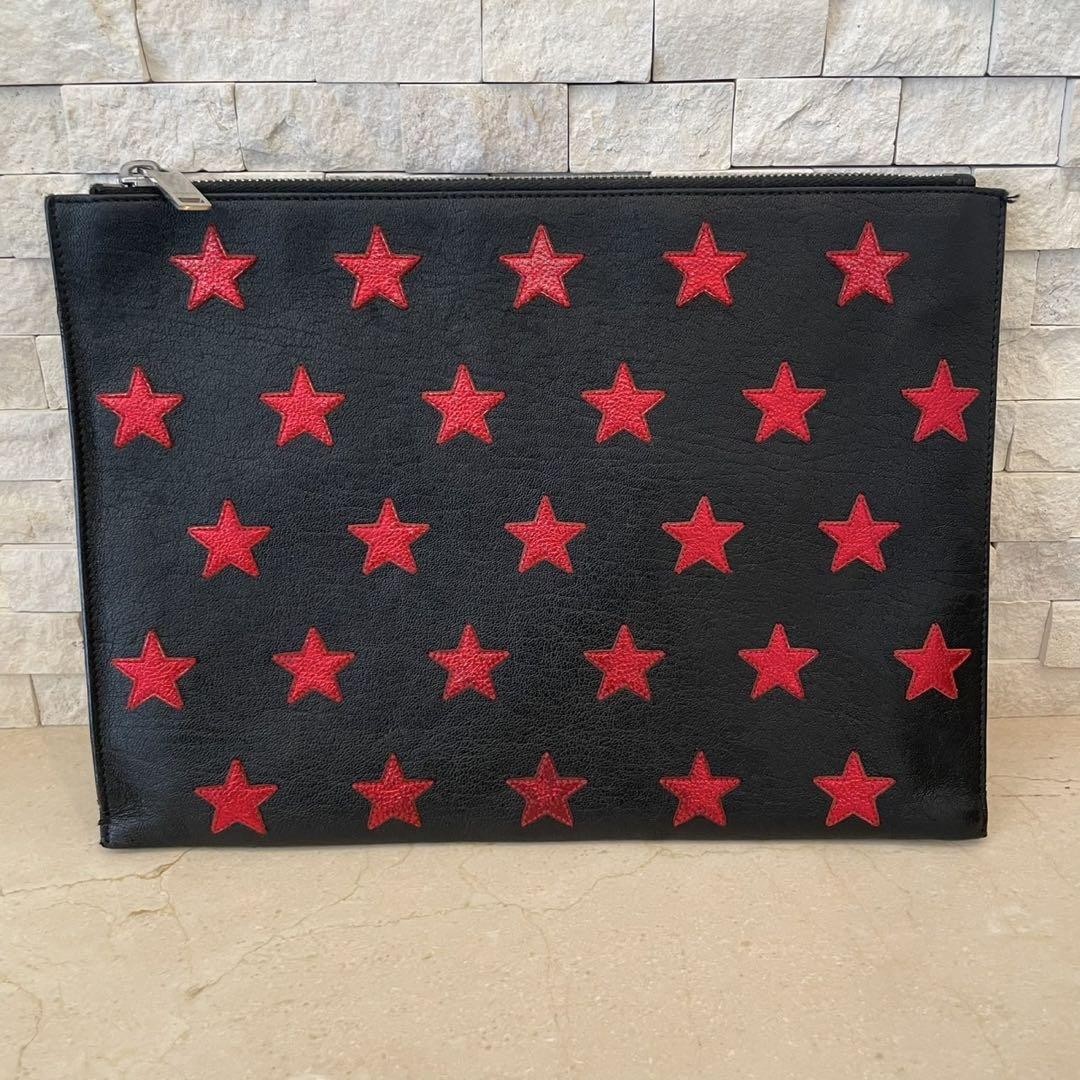 Borsa pochette Saint Laurent in pelle nera