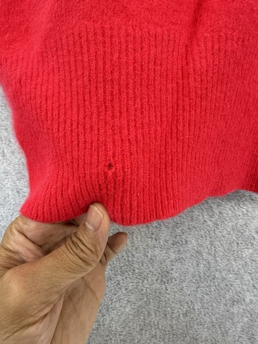 Bravo Girls Sweater Turtle Neck Solid Red Size Small Lambswool Angora - Picture 7 of 11
