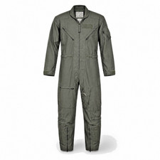 Vintage Military Flight Suit Men s Green Pilot Coveralls No Size Tag 28 Inseam