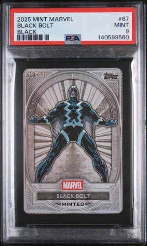 BLACK BOLT BLACK FOIL /10 PSA 9 2025 TOPPS MARVEL MINT #67