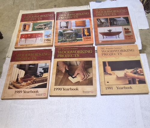 Popular Science Woodworking Projects Yearbook Books 1986-1991 Shopsmith Ed.