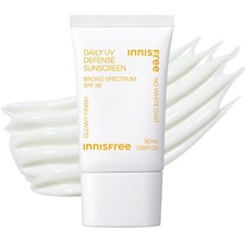 Innisfree Daily UV Defense SPF 36 Korean Face Sunscreen, Invisible Finish, Bro