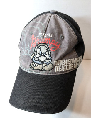 Disney Parks Hat I m Only Grumpy When Reading My Hat Cap Snow White dwarf