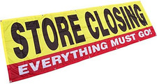 3X10 Ft Store Closing Everything Must GO Banner Vinyl Alternative Store Sign - F