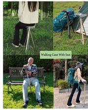 Plogging Walking Cane Multi Functional Crutch For Hiking Travel