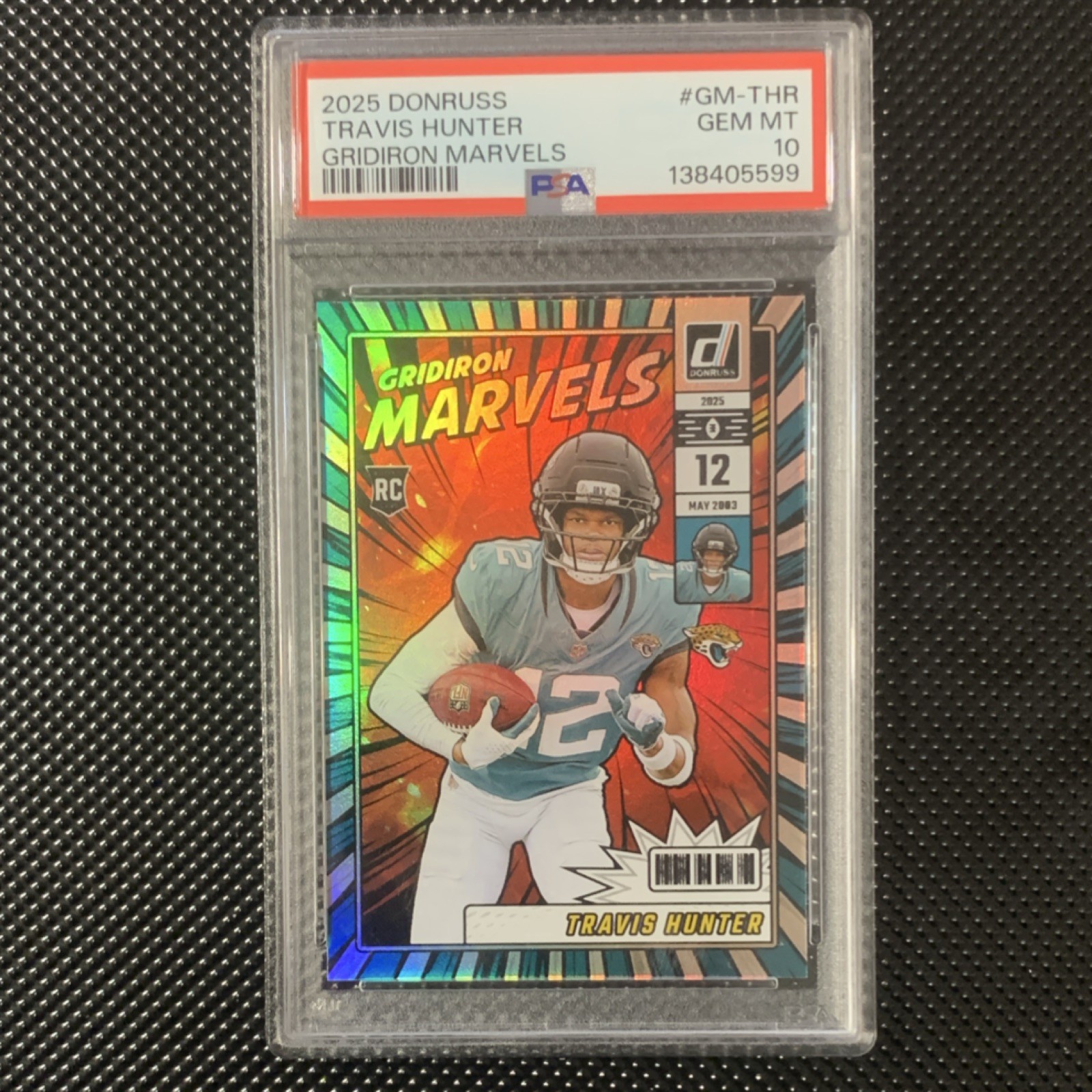 2025 Donruss Gridiron Marvels Travis Hunter Jaguars #GM-THR PSA 10