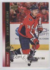 2020 Upper Deck UD Exclusives John Carlson (Uncorrected French Back Error) 0c3