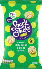 Snack a Jacks Sour Cream & Chive Multipack Rice Cakes Crisps 5X19G