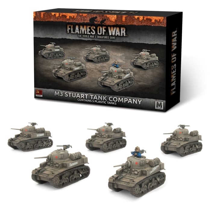 Soviet M3 Stuart Tank Company - Mid-War - Brand New - Flames of War