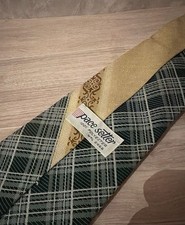 Vintage Pacesetter 1970s Disco Era Wide Plaid and Damask Necktie