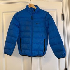 Hawkes Co Sport Blue Puffer Jacket Packable Kids Size 10 12 Full Zip