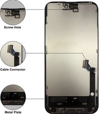 For iPhone 15 Soft OLED Display Screen Panel Replacement Digitizer Assembly
