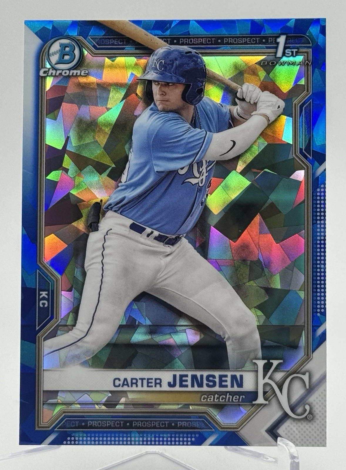 2021 Bowman Draft 1st Chrome Sapphire Prospect Refractor #BDC-106 Carter Jensen