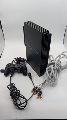 Sony PlayStation 2 PS2 Fat Console with OEM HDD AND Cords + Controller Tested!