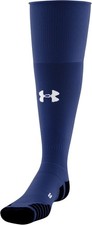 2x Under Armour Men's UA Soccer Cushioned Over the Calf Sock 1 Pair Size L Navy