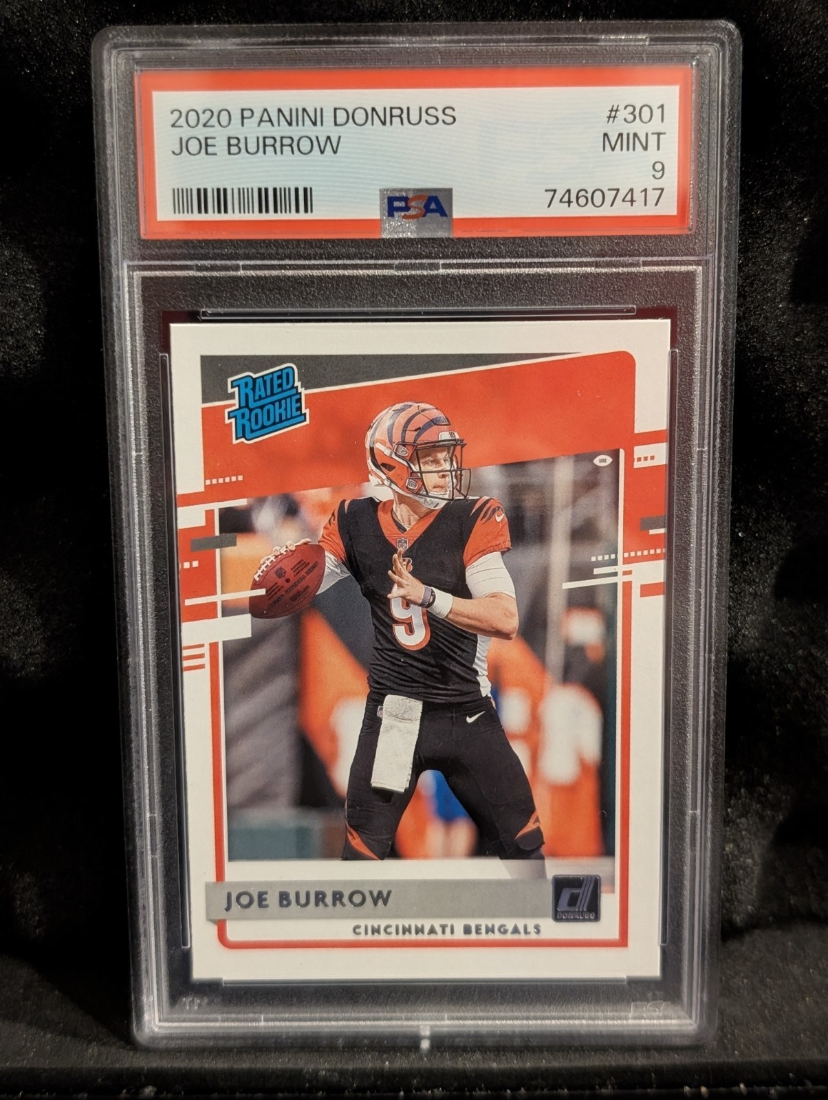 2020 Panini #301 Joe Burrow 2020 Donruss PSA 9