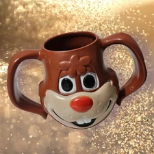 Vintage NESTLE NESQUIK QUIK BUNNY Plastic Mug Cup Chocolate Milk 1979 Quicky 