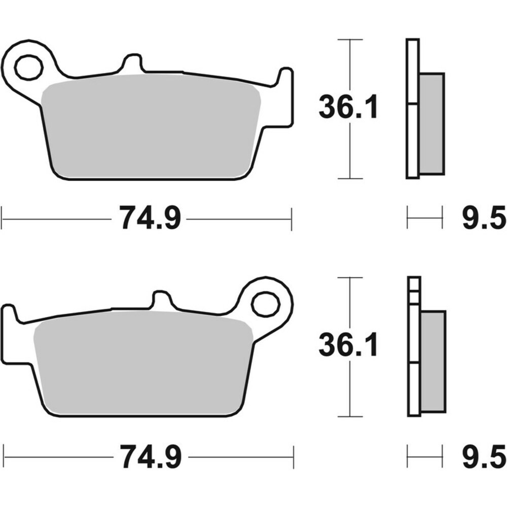 SD brake pad Fits Yamaha WR 400 F 1999-2002 Brembo Raod 07HO26SD Front Sintered - Image 88