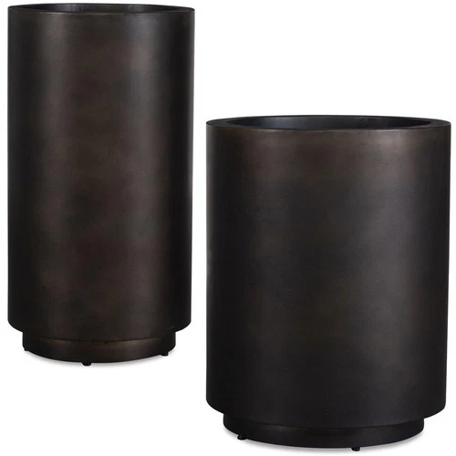 Uttermost 18276 Volcan Matte Bronze Outdoor Planters, Set of 2 - Picture 1 of 5