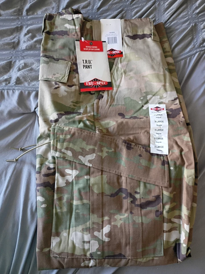 Tru-Spec T.R.U. Men Size XLarge Regular Green Camo Cargo Pants Cotton Blend NWOT - Image 2 of 4