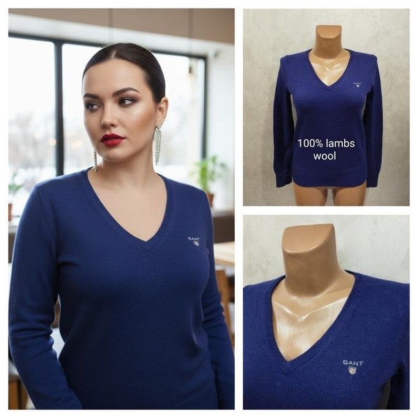 Women Gant Sweater Purple Wool 38 / M / 46