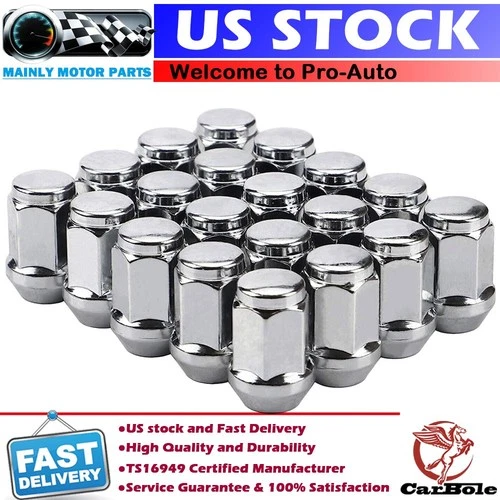 Acorn Lug Nuts Set 20X M12x1.50 Silver For Honda Civic SI Accord For CRV M12x1.5