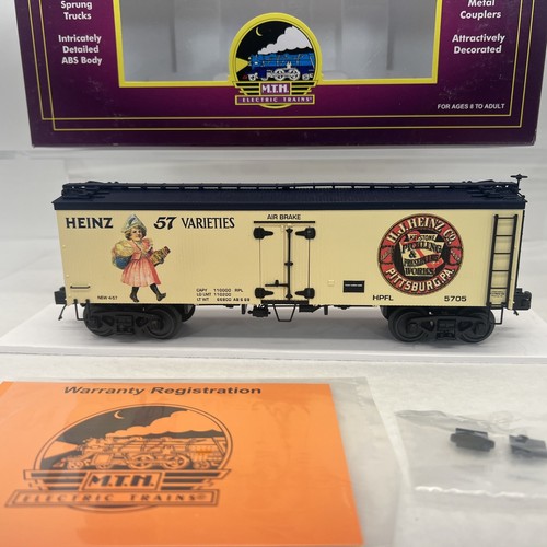 MTH Premier 20-94331 Heinz Girl In Pink 36’ Wood Reefer O Gauge #5705 New - Picture 3 of 15