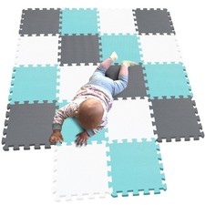 18 Pieces Puzzle Play Mats, Soft Baby Play Mat, Kids Interlocking Foam Floo...