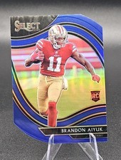2020 Panini Select Field Level Brandon Aiyuk #366 Blue Prizm Die-Cut (RC) 49ers