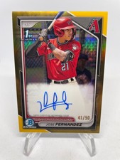 2024 Bowman Chrome JOSE FERNANDEZ 1st Auto True Gold Refractor /50 RC Rookie