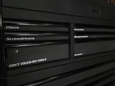 35 Magnetic Tool Box Labels – Drawer Organizer Magnets – Multiple Colors - USA