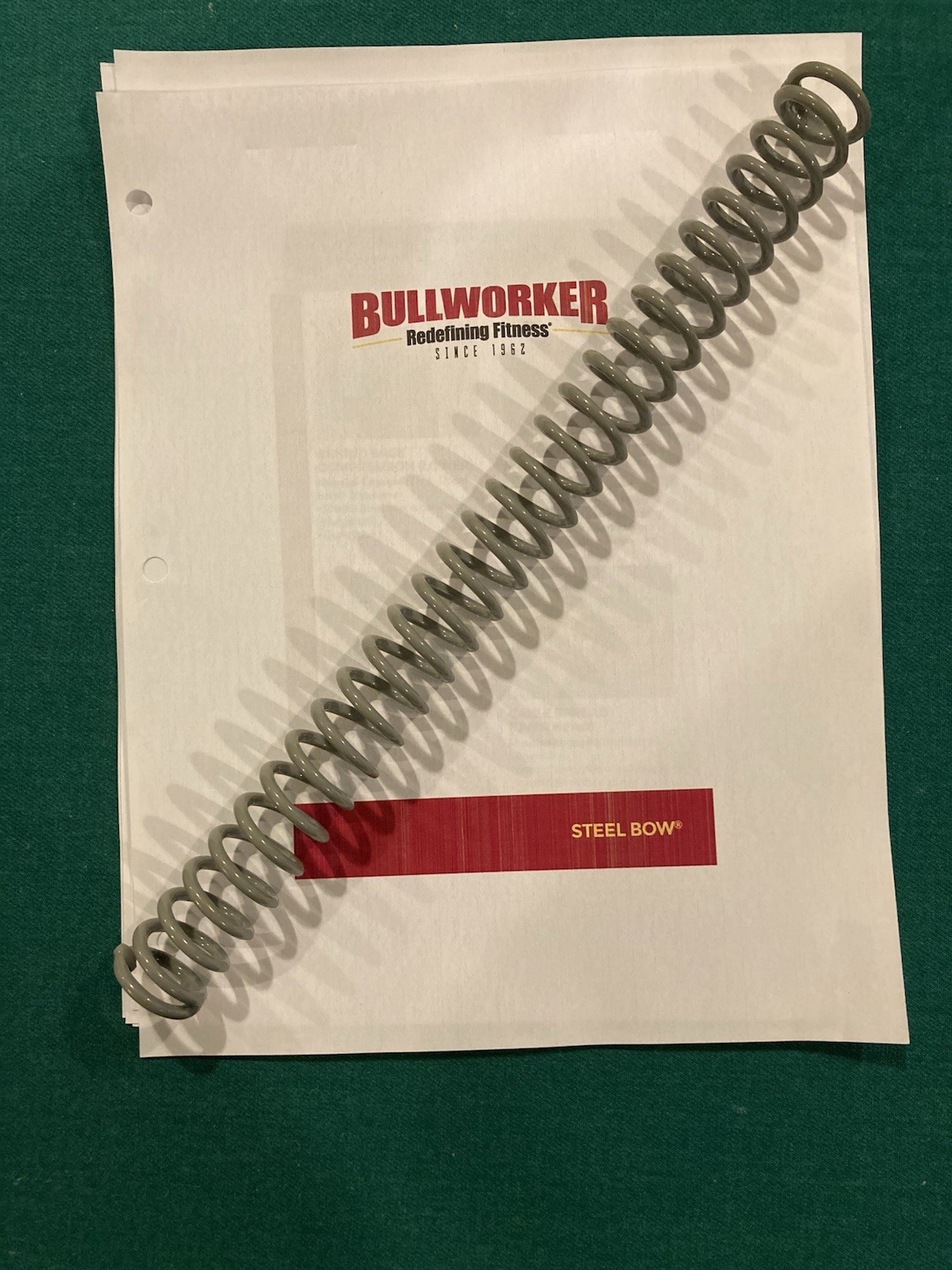 New Bullworker Steel Bow Level 3 Grey Spring 0-80# + Exercise Chart