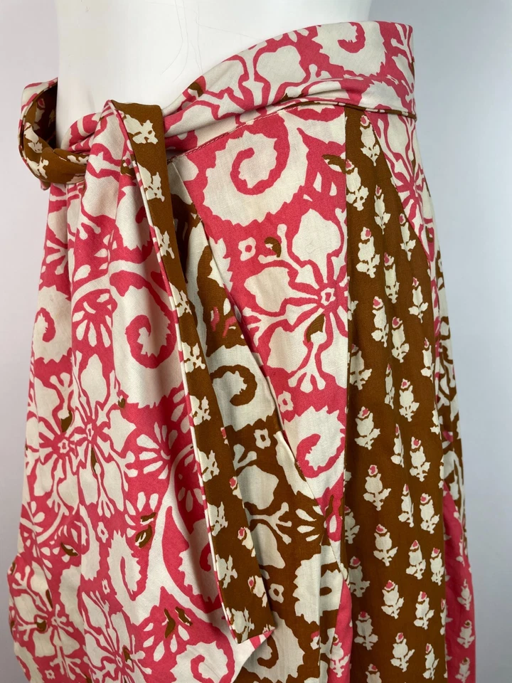 Maxi falda larga vintage años 70 Bill Atkinson estilo retazos + faja 12 Foto 4 de 4