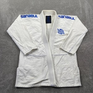 Sanabul Jiu Jitsu Gi Pants Shirt White Blue BJJ Martial Arts MMA Size A2