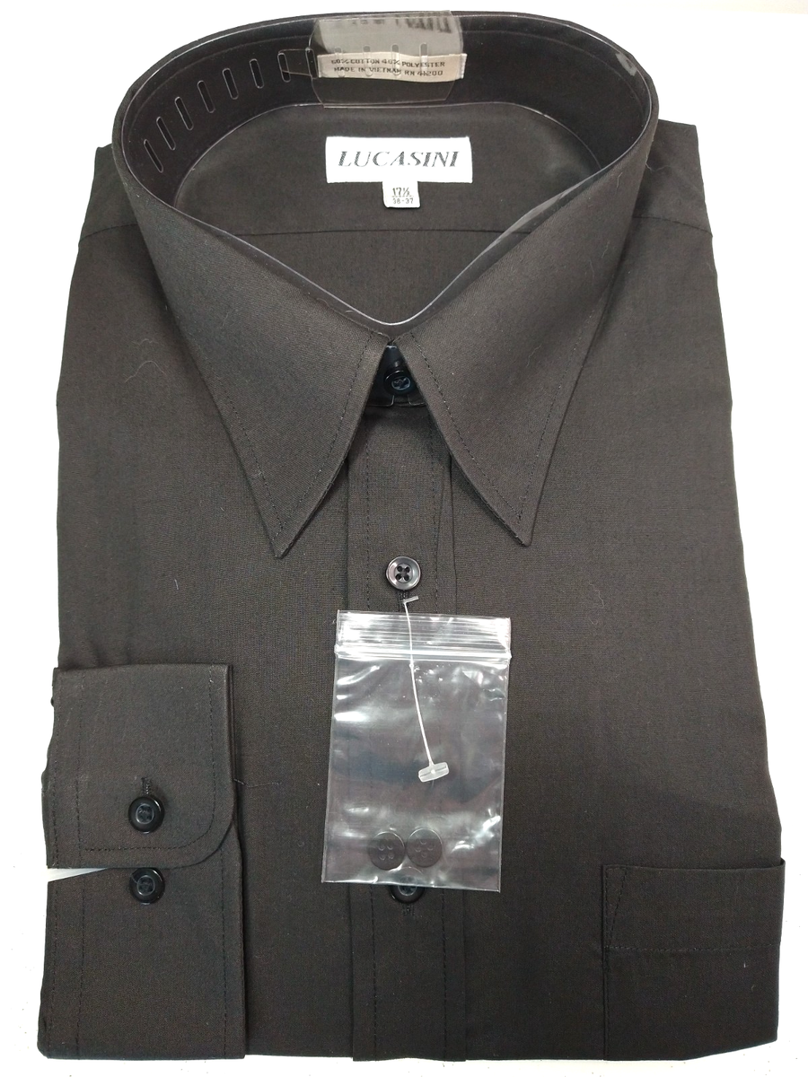 lucasini dress shirt Lucasini Mens Purple Regular Fit 300 Series Dress Shirt