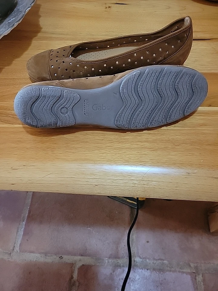 Gabor Hovercraft Tan Suede Flat Shoes Au 10 (UK 8) Near New SKYLAR  Free Postage - image 3 of 3