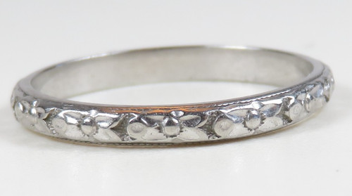 Antique Art Deco 1920's Bristol Wedding Band Ring Platinum Size 6.75 UK-N 2.37MM