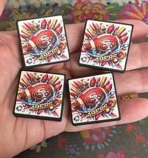 4 Piece SAN FRANCISCO Football Team Silicone Focal Beads DIY Beadable Pens