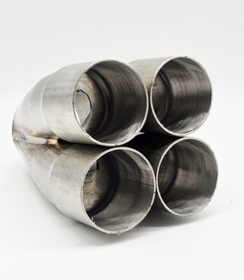 Edelstahl 4 in 1 Auspuffkrümmer Sammelrohrverbinder ab Krümmer 45 mm (x4)