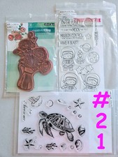 New Gently Used Card Making Supplies, STAMPS - 3 SETS - LOT 21