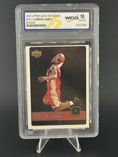 2003 UPPER DECK MAGAZINE #UD-1 LEBRON JAMES ROOKIE TRADING CARD GRADED WCG 10 . rookie card picture