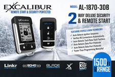Excalibur Al-1870-3db 2-way Car Alarm Security Remote Start System 1500 Ft