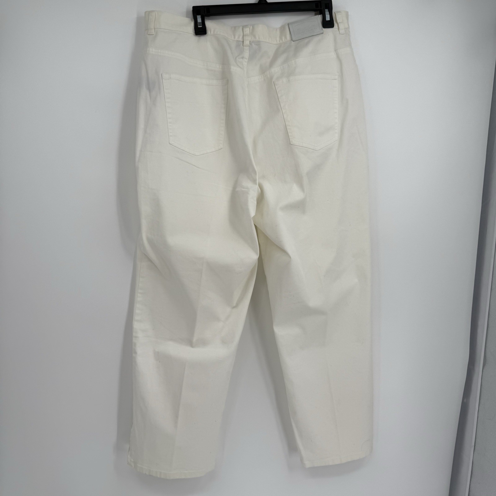 Lauren Jeans Co Ralph Lauren White Pants Womens Size 18W Tapered Leg W/ Zip Hems thumbnail 7