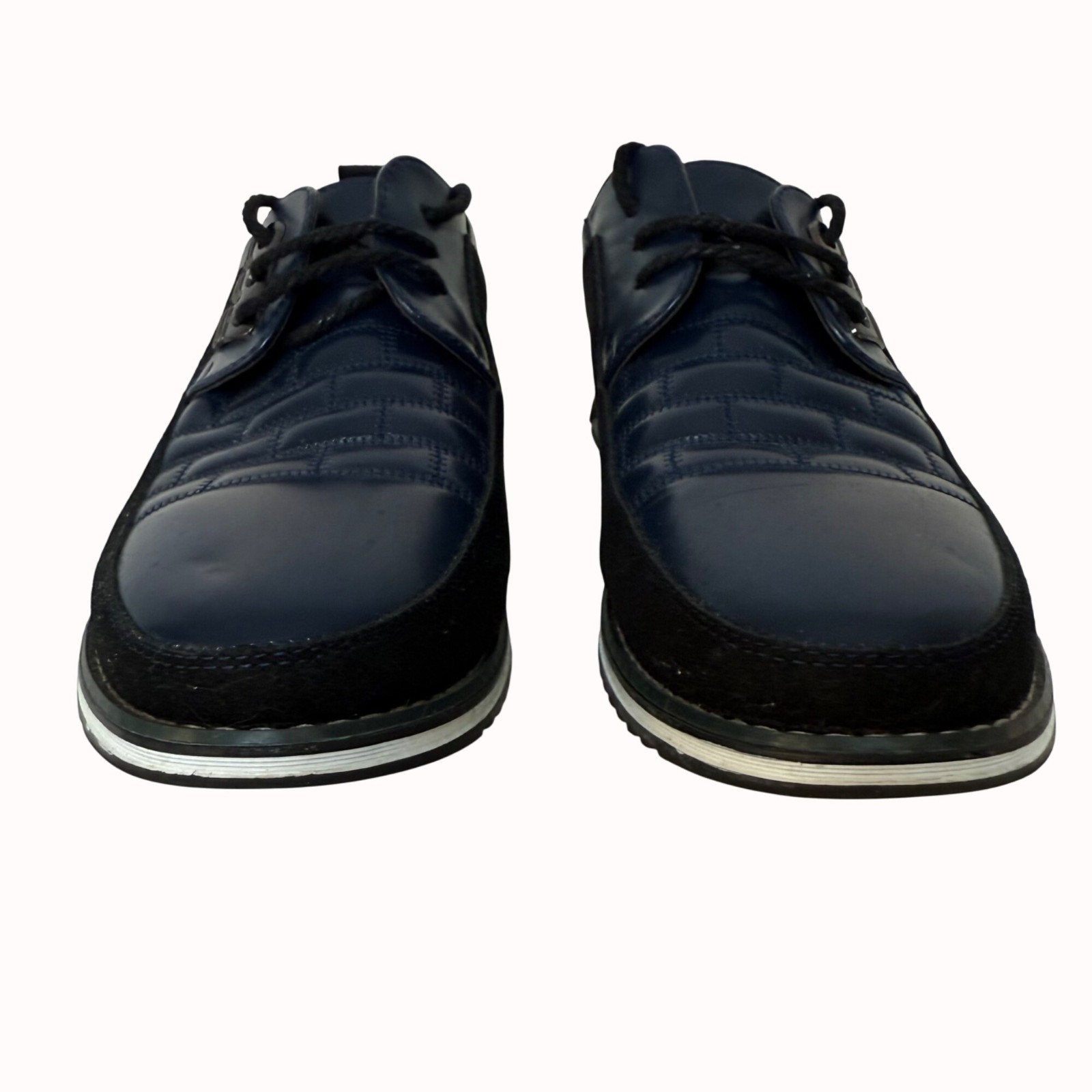 Gatsby Oxford Derby Shoes Size 8.5 Navy Blue Business Casual Shoes Retro Hipster